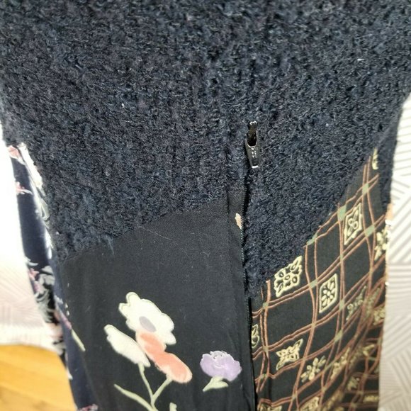 Vintage 90s Boucle Sweater Dress size Medium wool - Picture 6 of 9